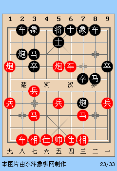 象棋开局之红五九炮黑外肋马型（红边炮出击）