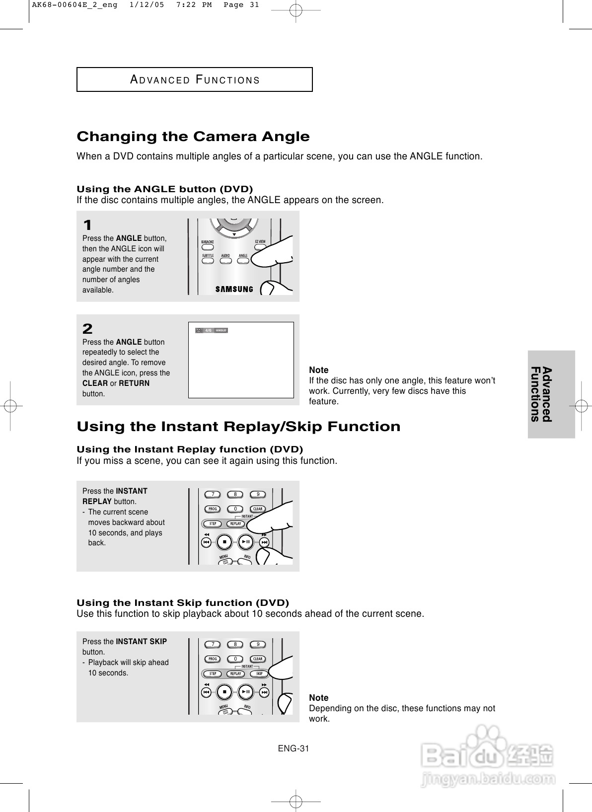 三星DVD-P250K DVD播放机使用说明书:[5]