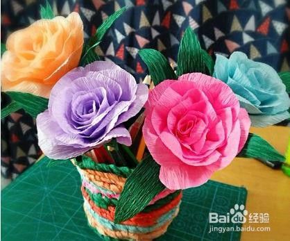 自制手工纸花折纸步骤教程 百度经验