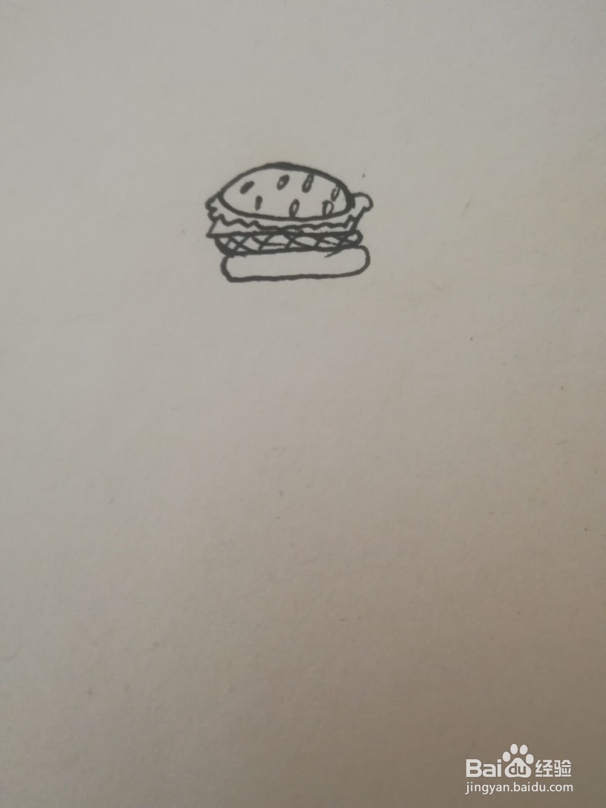 简笔画-汉堡怎么画