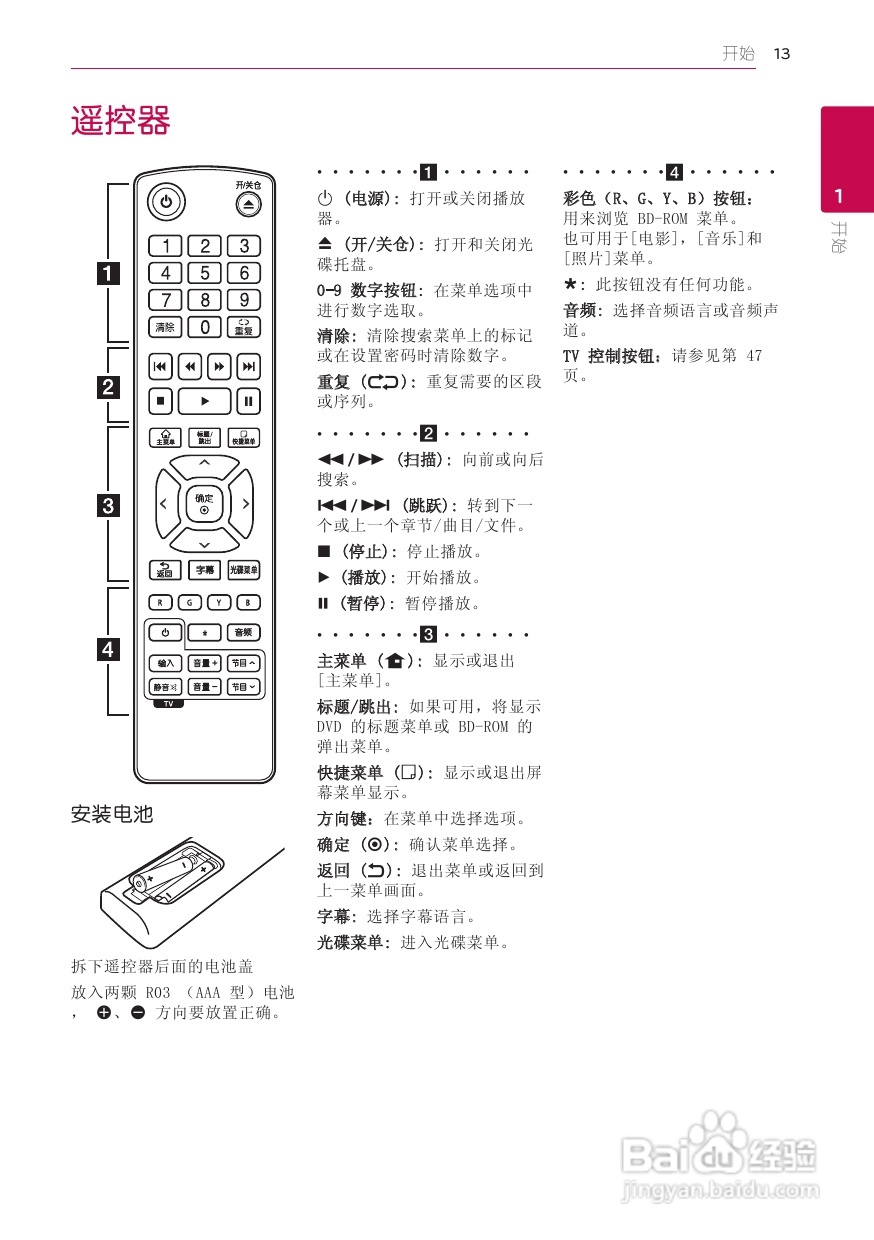LG BP420蓝光播放器使用说明书:[1]