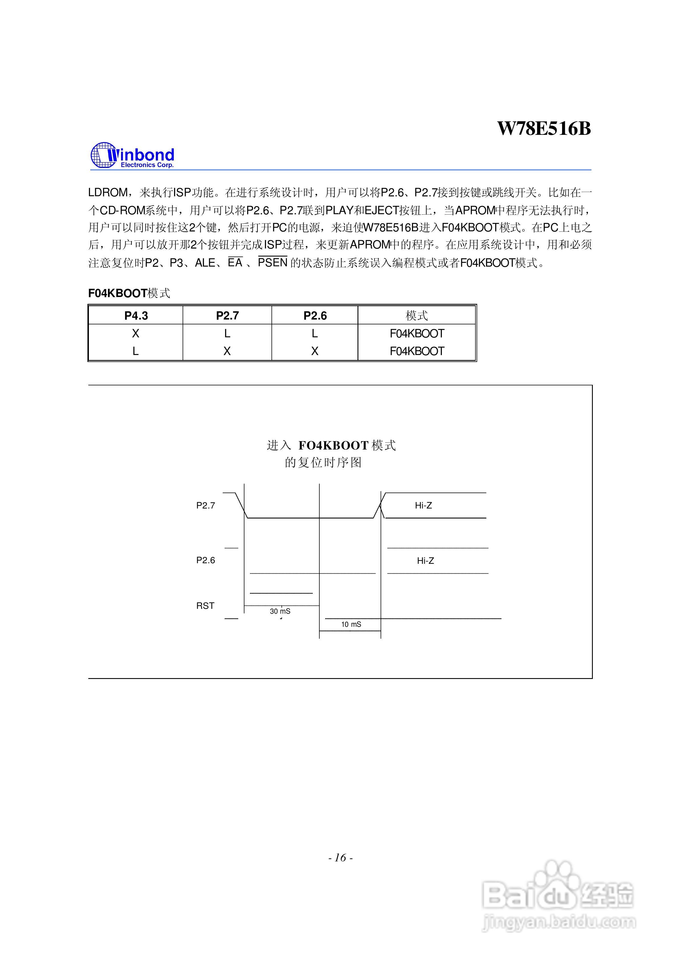 Winbond W78E516B 8位微控制器说明书:[2]
