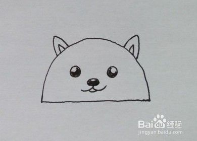 创意简笔画：用半圆画可爱的小猫咪