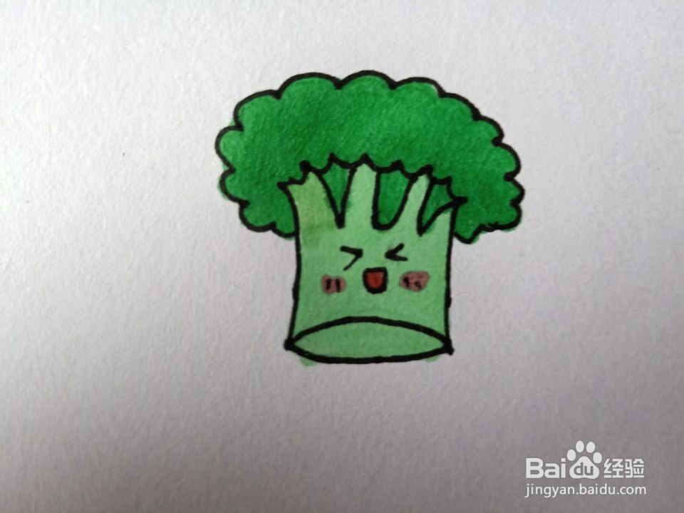 怎么画简笔画西兰花？