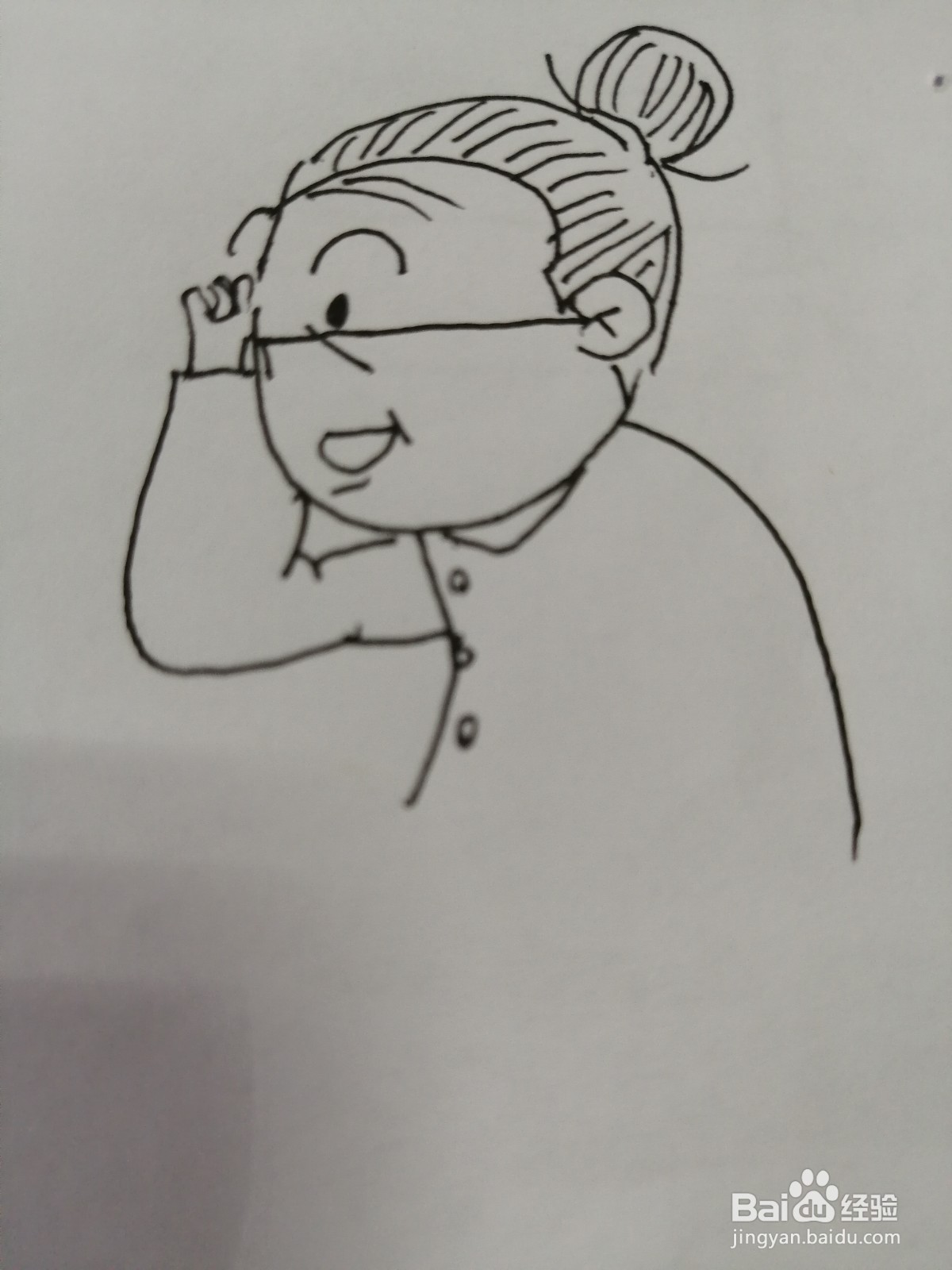 简笔画老奶奶怎么画