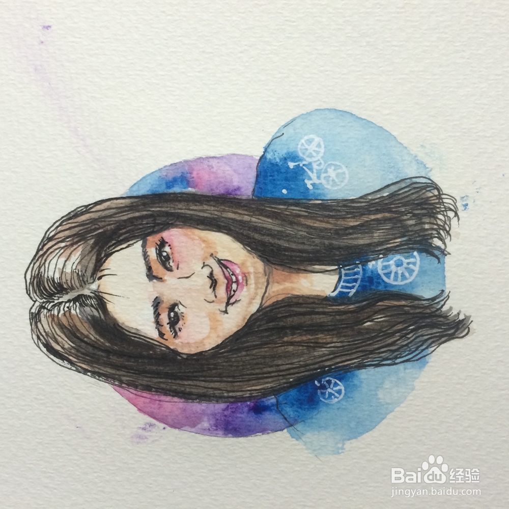 怎样用绚丽的水彩画出属于自己的专属头像?