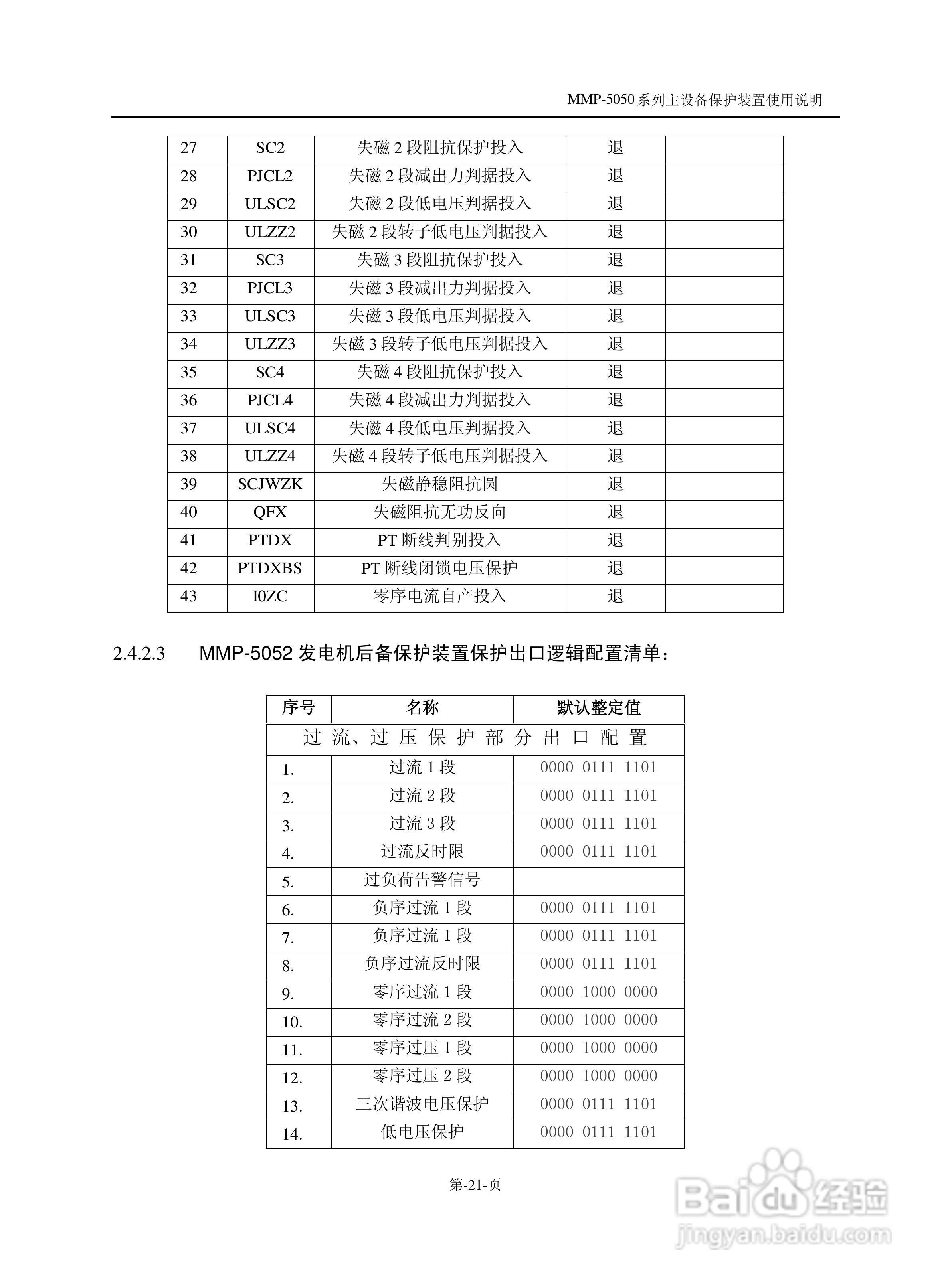 爱光MMP-5053发电机接地保护装置说明书:[3]