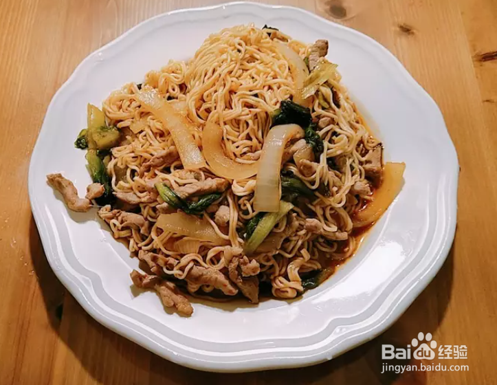 麻辣肉丝炒泡面
