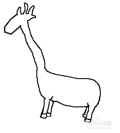儿童简笔画:如何一步一步画一头长颈鹿