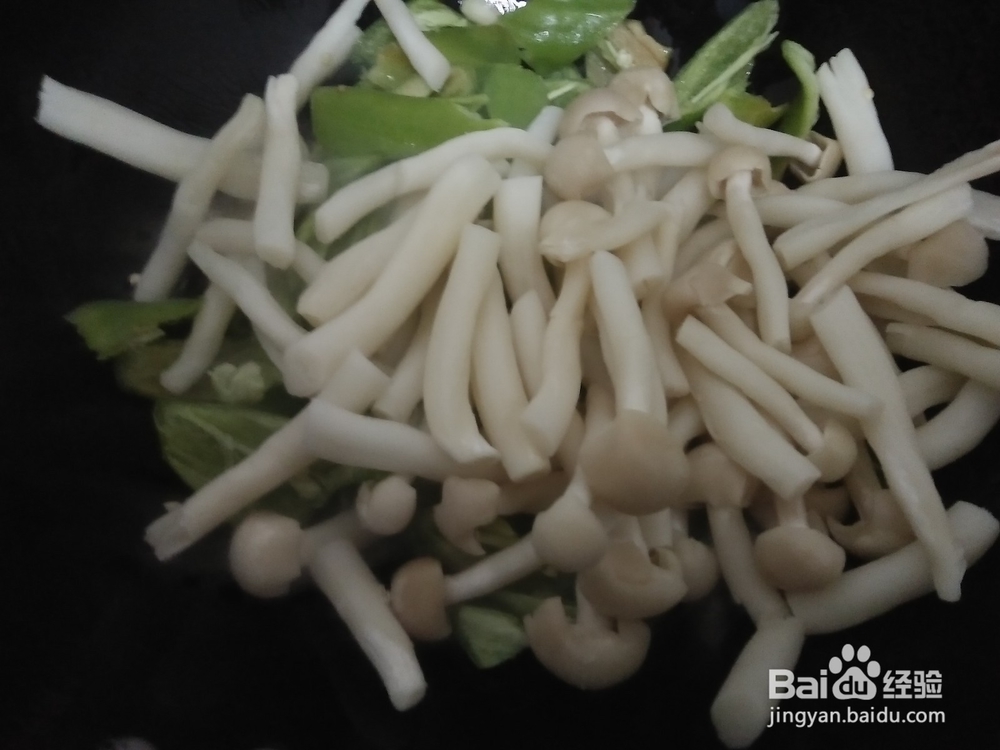 海鲜菇的做法,海鲜菇炒青椒