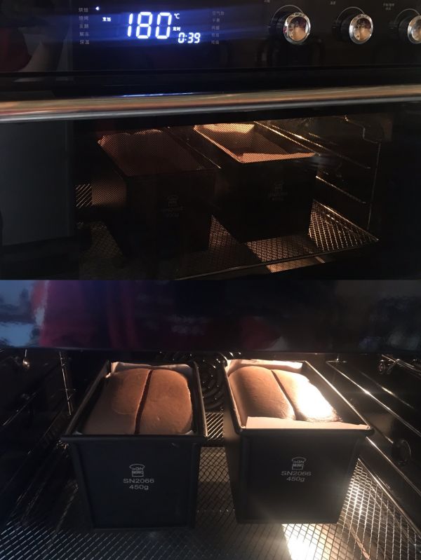 蛋糕和面包的双重结合 蜜豆黑钻吐司