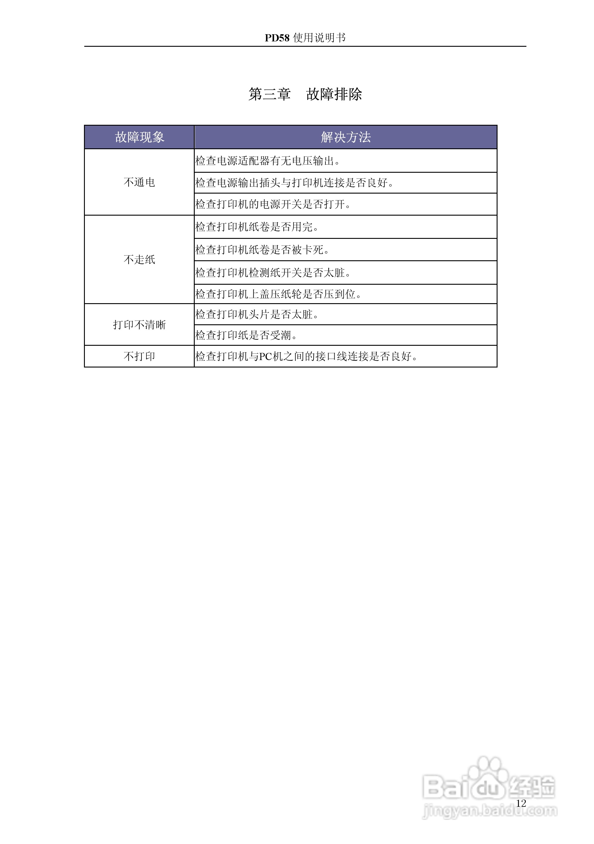 PD58P/S热敏打印机使用说明书:[2]