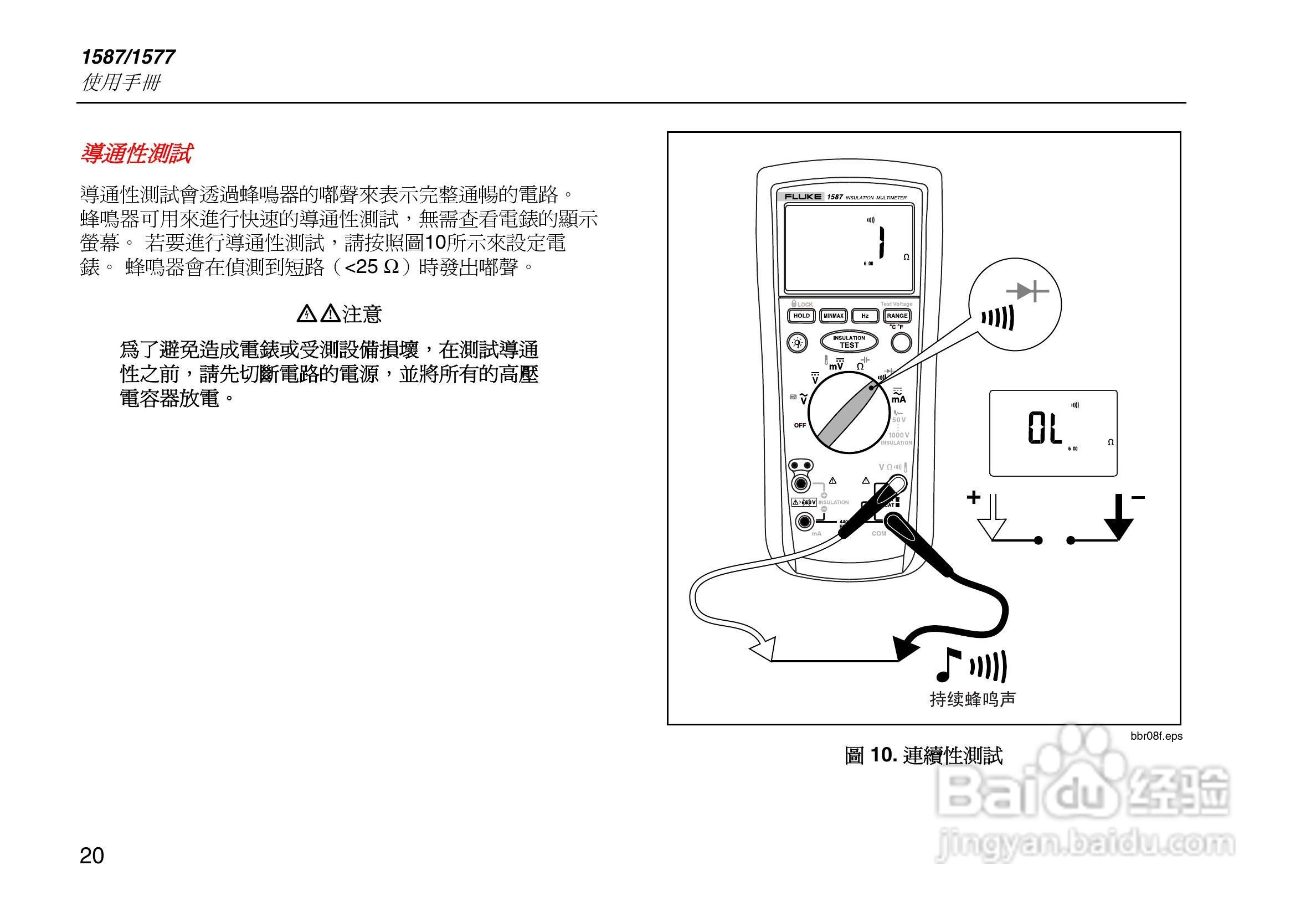 福禄克Fluke 1587绝缘万用表使用说明书:[3]