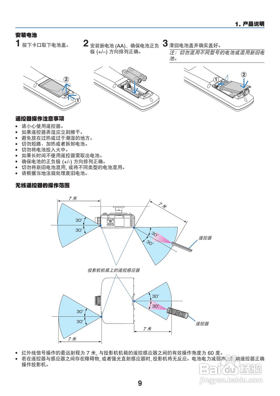 日电NP-PA550W+投影机说明书:[2]