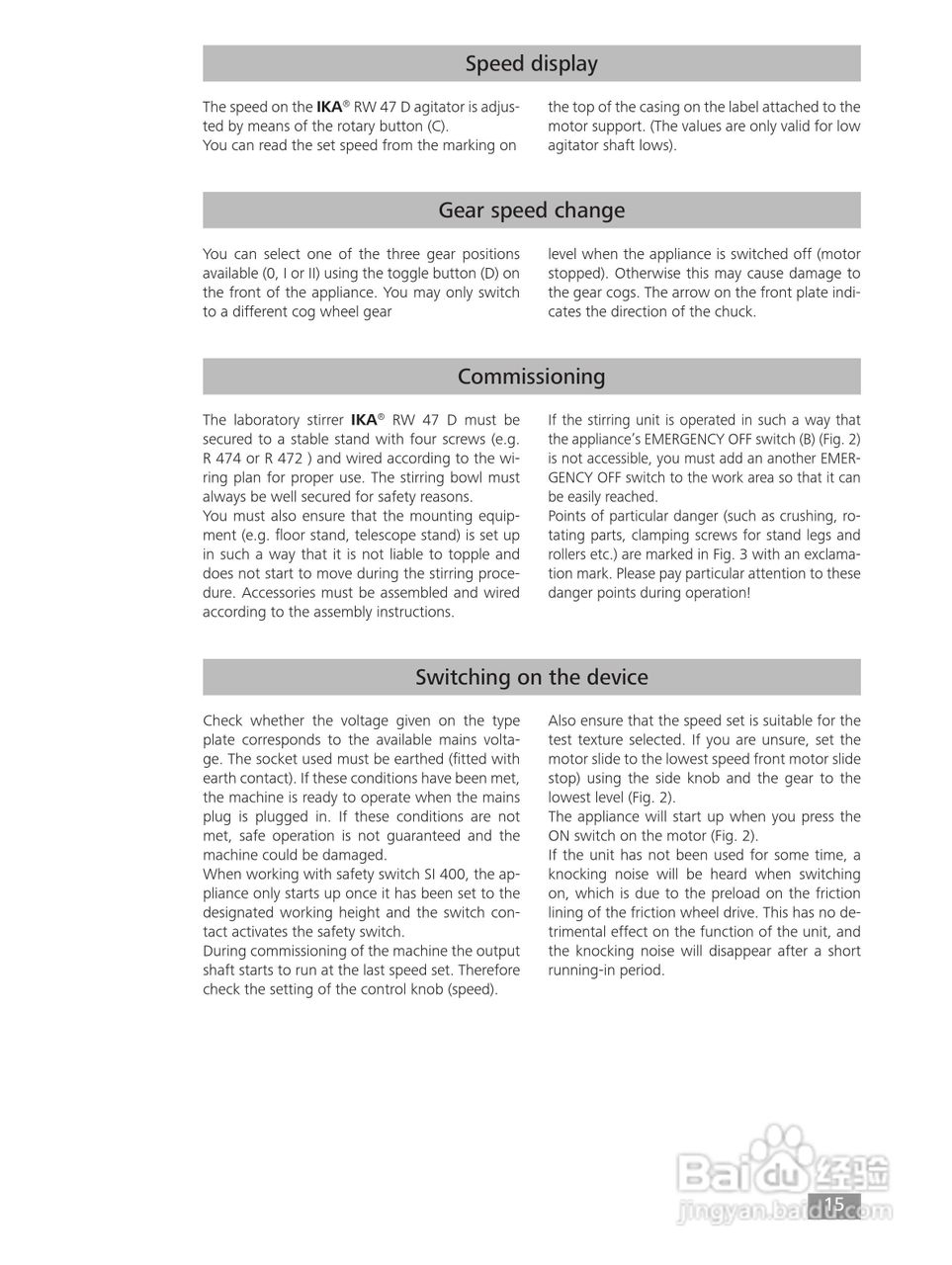 IKA RW47D顶置式机械搅拌器使用说明书:[2]