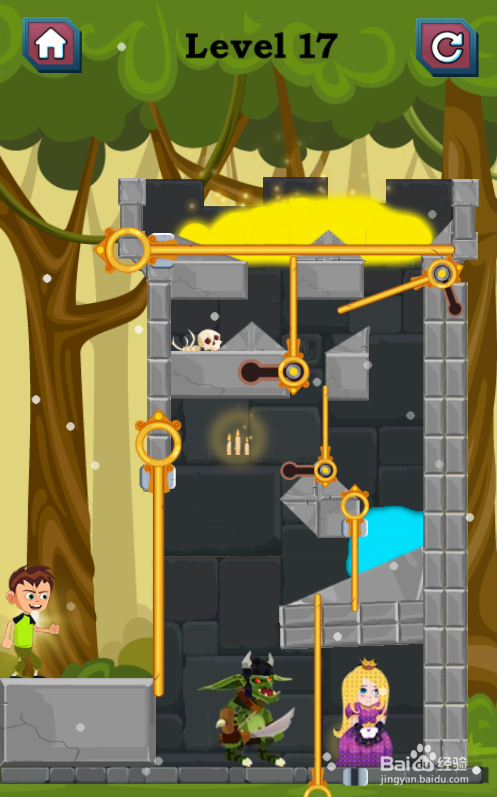 怎样帮助Ben10让其顺利救援公主(Level 17)