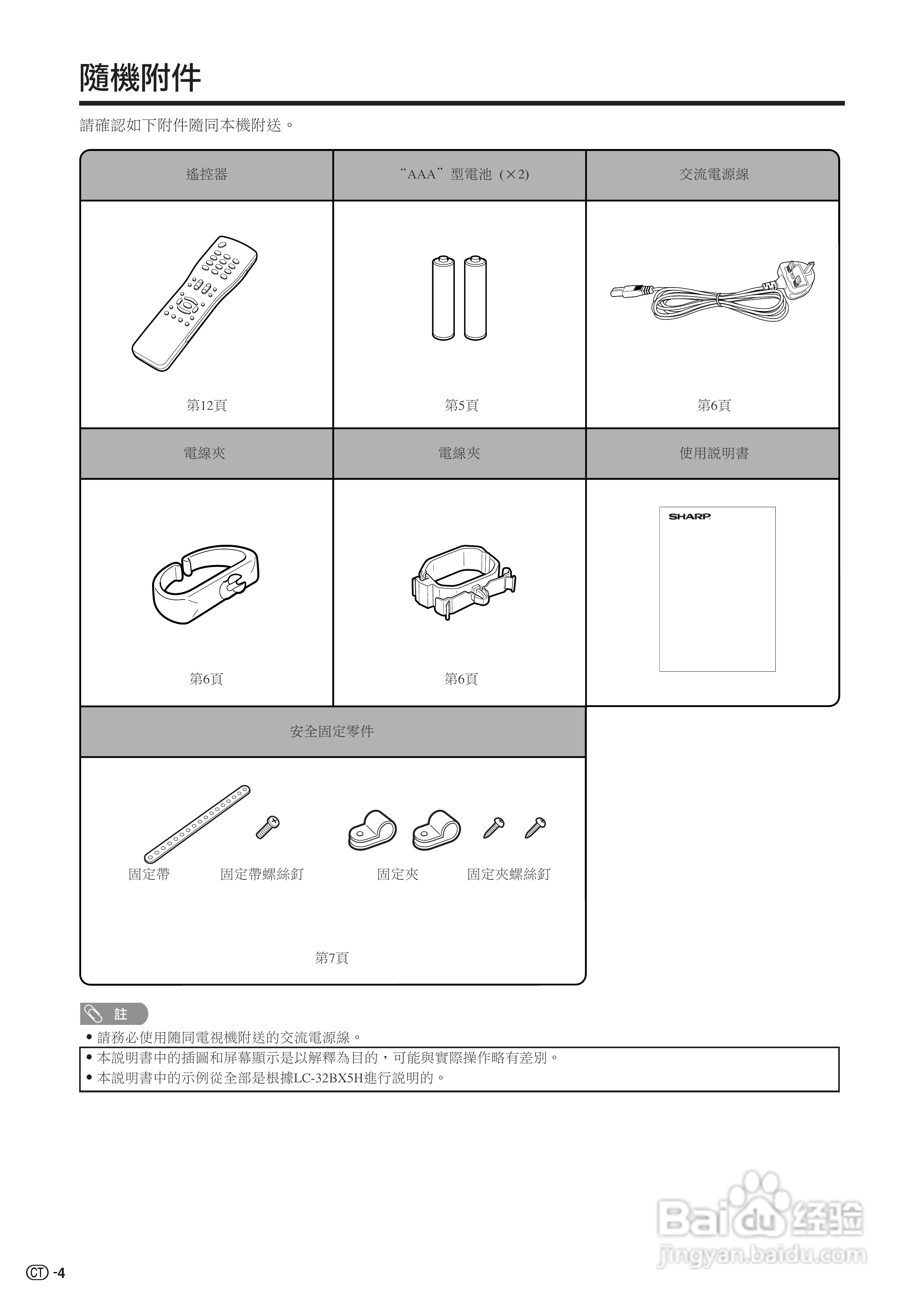 声宝LC-32BX6H型液晶电视机说明书:[1]