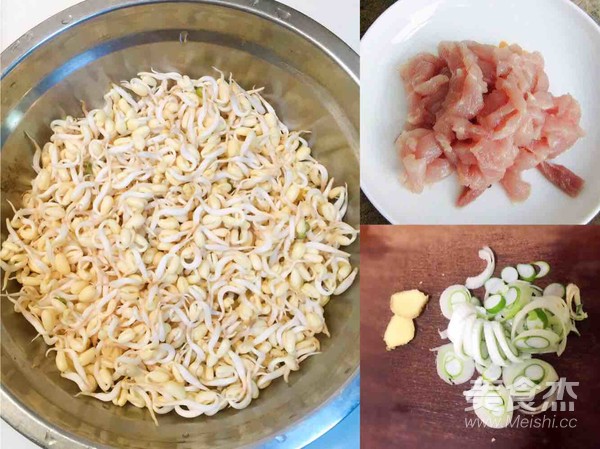 豆芽炒肉丝的做法