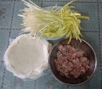 韭菜猪肉卷的做法教程