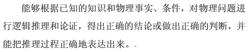 2018高考物理对能力要求包括哪几个方面