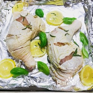 柠檬迷迭香烤鸡腿