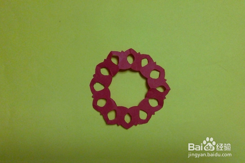 手工剪纸怎么剪对称花环的剪法简单入门花环纹样