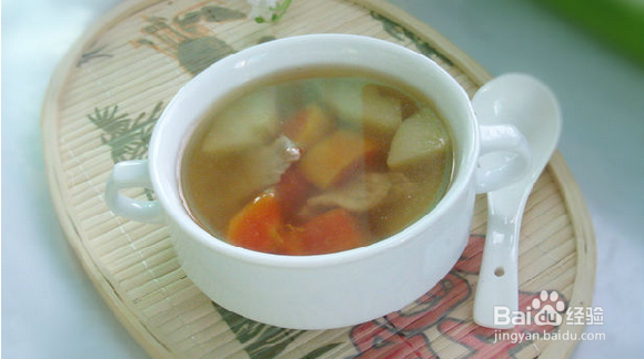 青红木瓜肉片汤