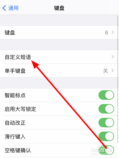 苹果/iphone12键盘中怎么删除自定义短语