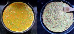 苦瓜胡萝卜蛋饼的做法