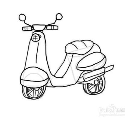 如何画摩托车