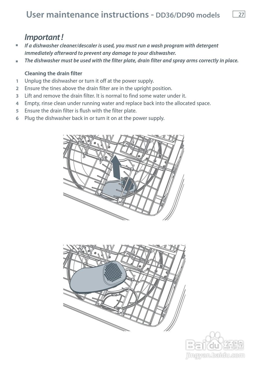 斐雪派克DD90SDFTX2洗碗机说明书:[4]