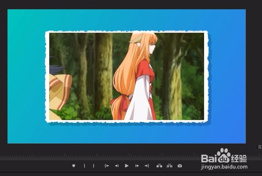 给视频添加画框 视频描边及阴影效果