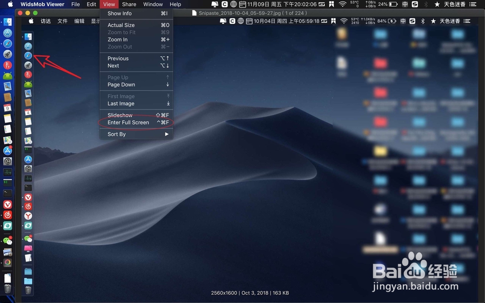 苹果电脑怎么全屏看图片