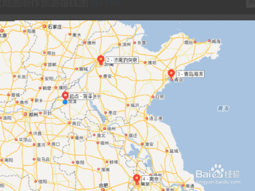 如何用百度地图制作多地点路线图?
