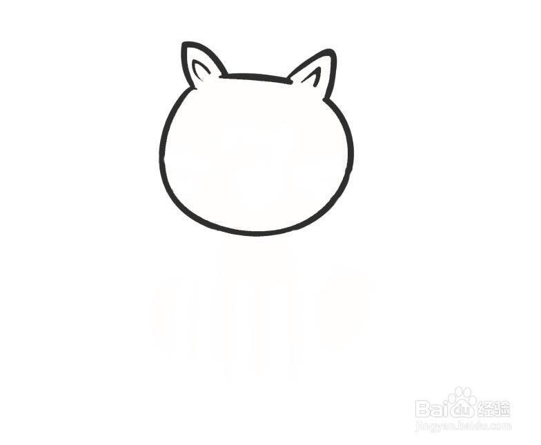 最简洁的猫咪简笔画