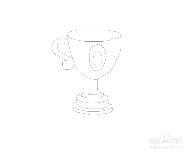 足球奖杯简笔画如何画