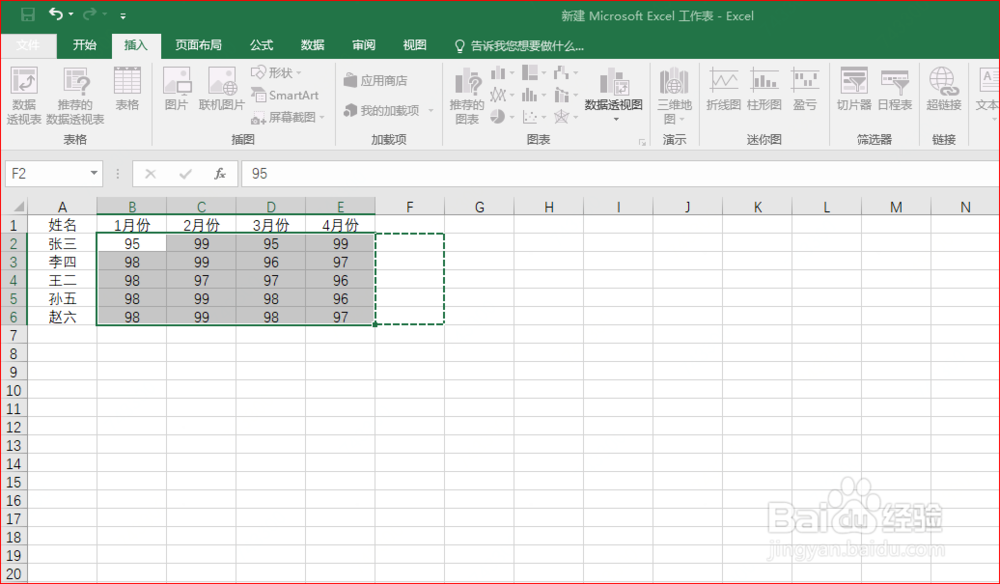 Excel中如何制作迷你图表