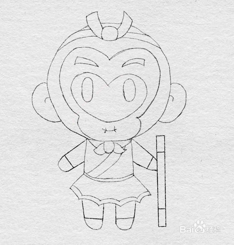 简笔画--如何画孙悟空的简笔画