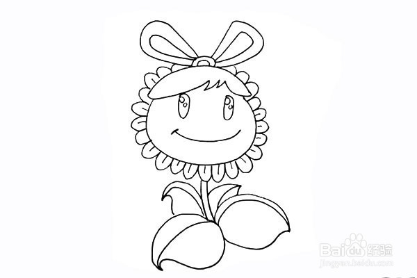 简笔画之卡通向日葵