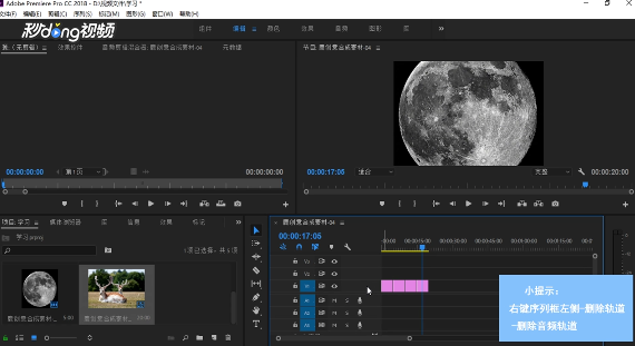Pr中如何仅快速删除所有音频空轨道