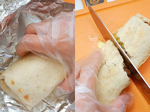 过年早餐就安排芝士牛肉卷饼