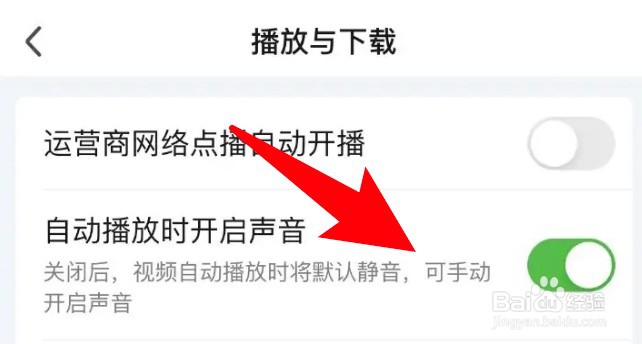 爱奇艺怎么设置自动播放时开启声音
