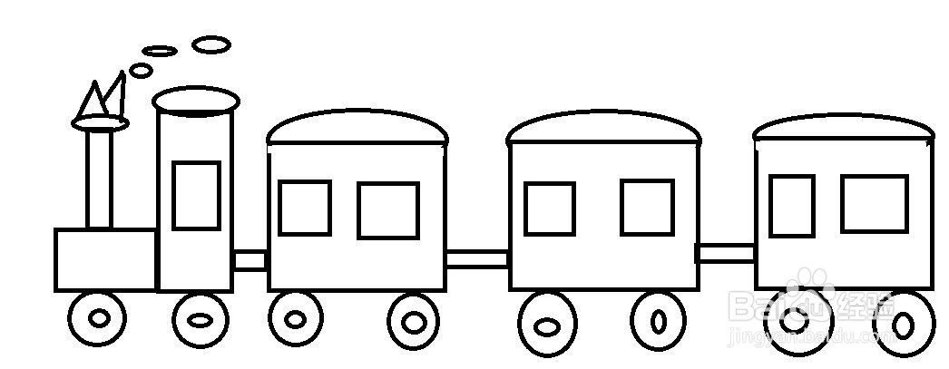 火车简单画法图片