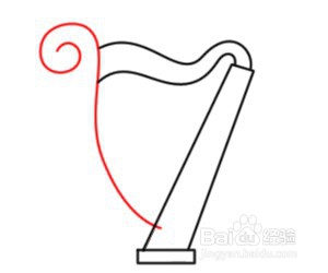 简笔画---如何画竖琴