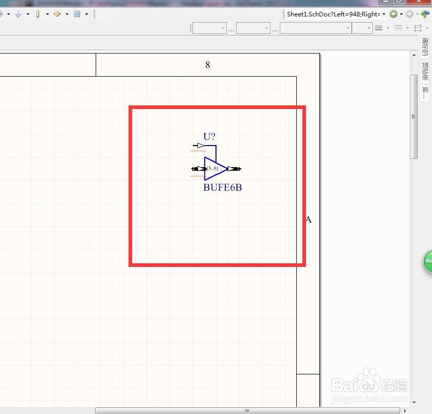 如何在AD中放置带控制脚6位总线3状态缓冲器?