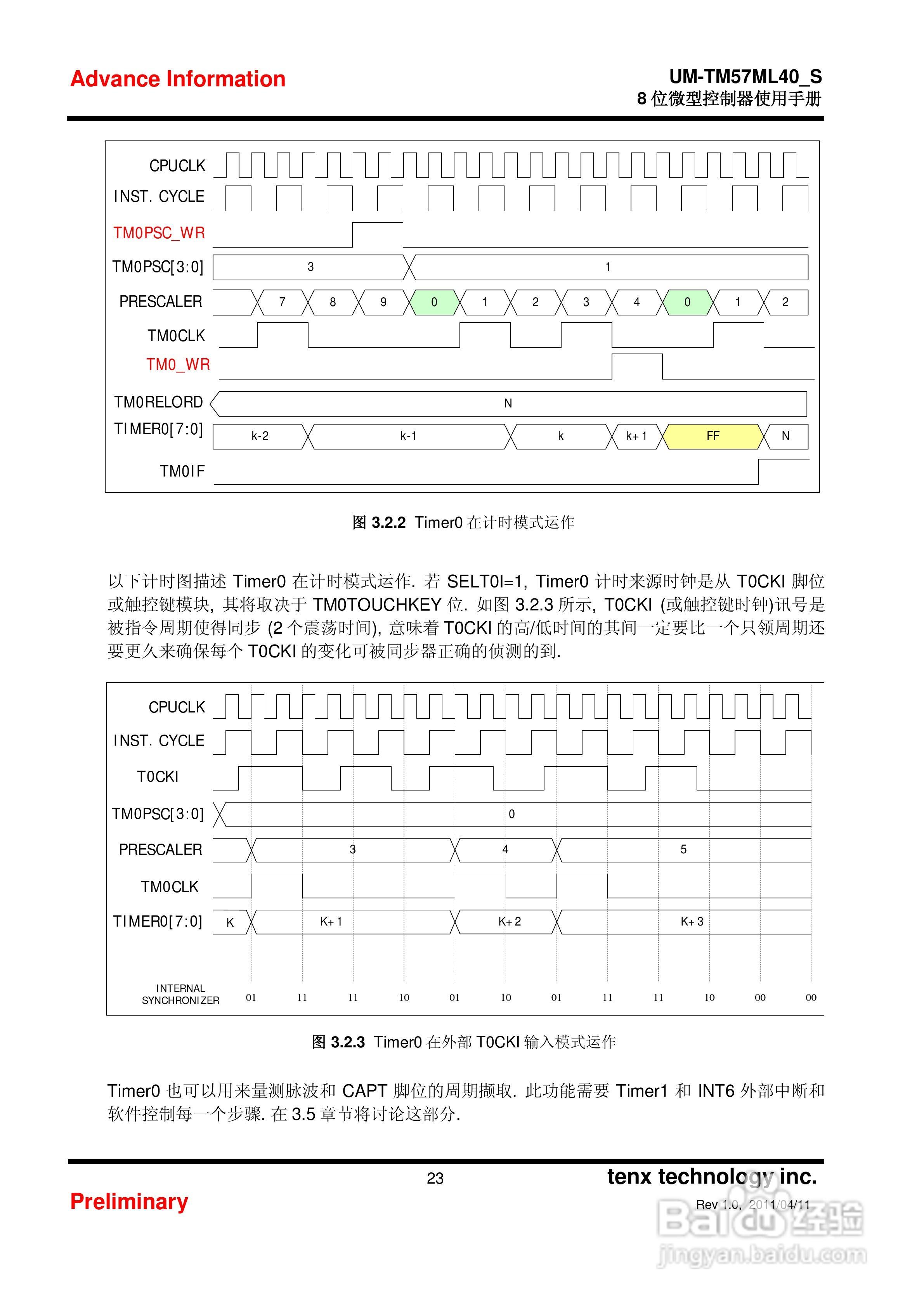 Preliminary TM57ML40 8位微型控制器使用手册:[3]