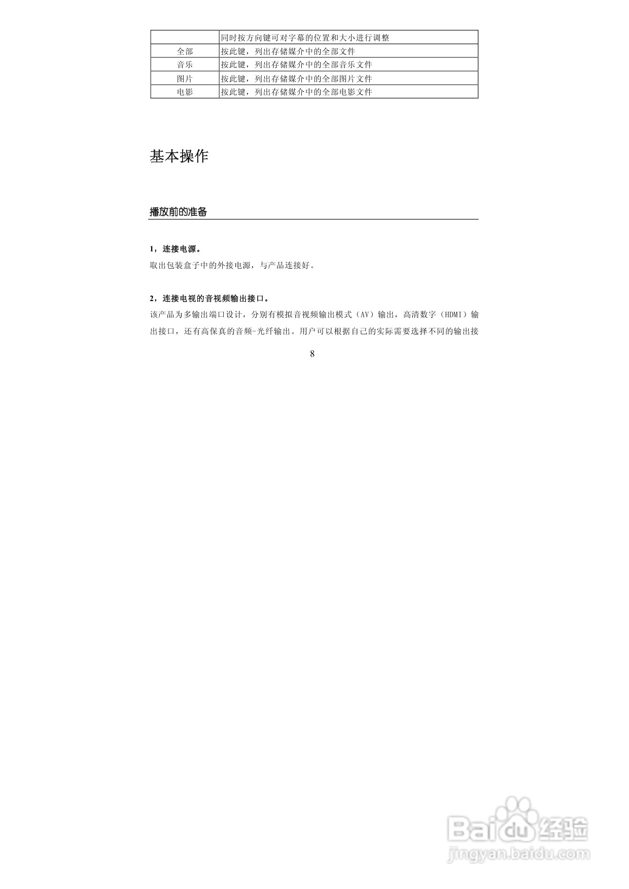 图美A6power 可听可看高清播放机说明书:[1]