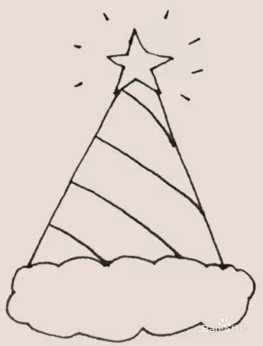 圣诞帽简笔画