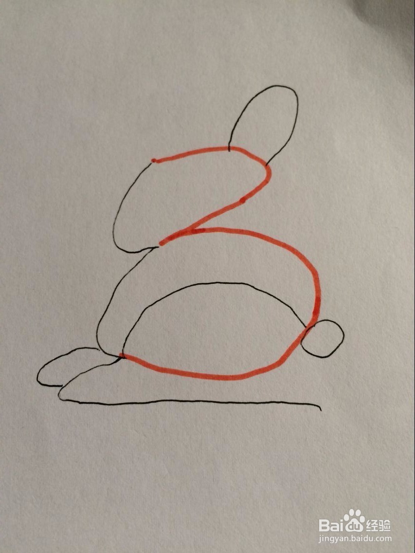 数字3变成简笔画小白兔