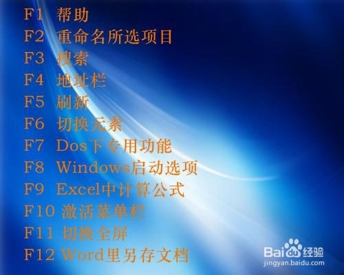 最常用的电脑键盘快捷键和组合键